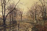 Atkinson Grimshaw Sixty Years Ago Sweden oil painting artist